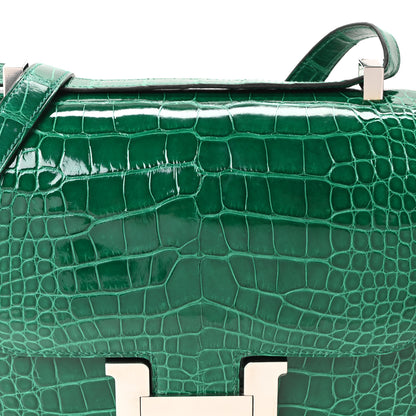 Hermes Shiny Alligator Constance 24 Vert Emeraude 8 of 10