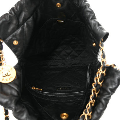 Chanel Shiny Calfskin Quilted Small Chanel 22 Black 5 of 11