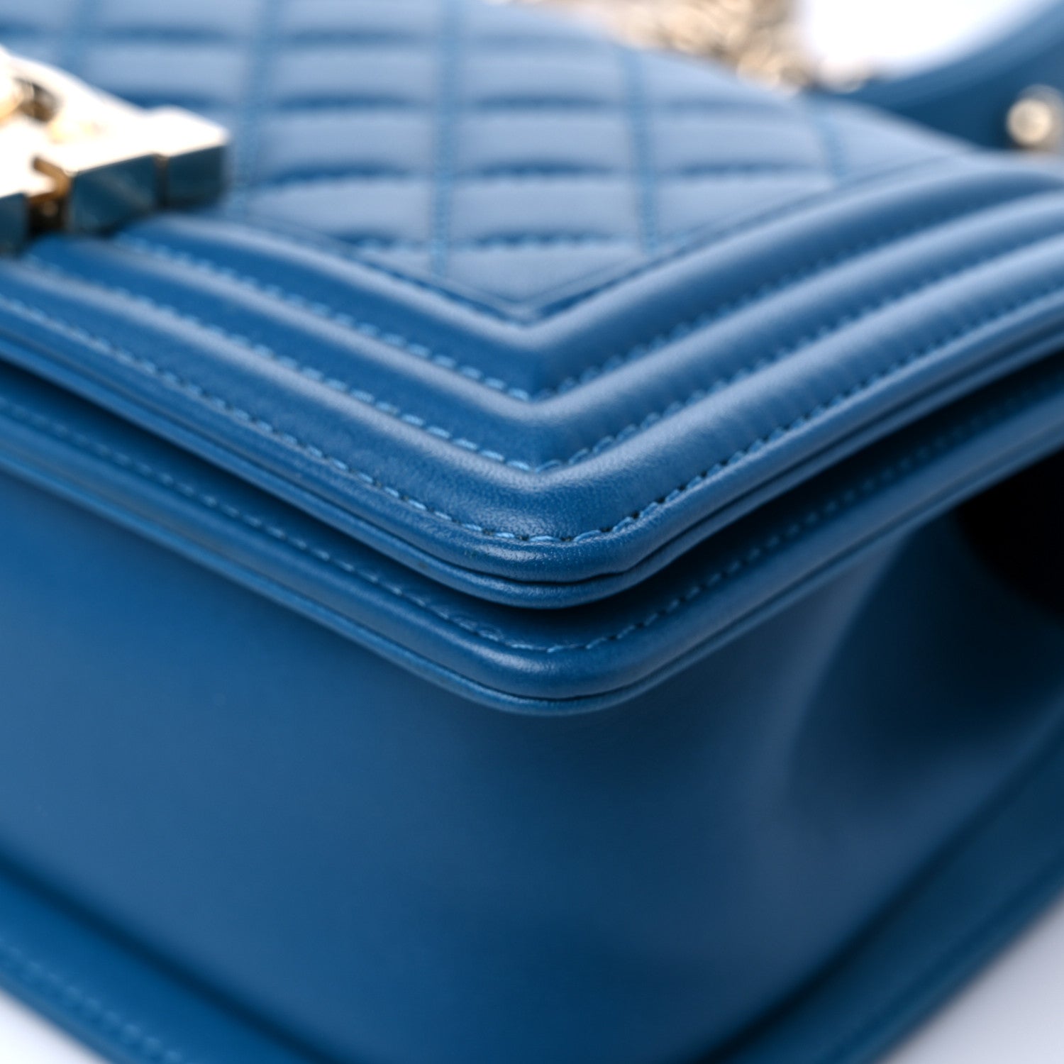 Chanel Calfskin Quilted Small Boy Flap Blue 9 of 13