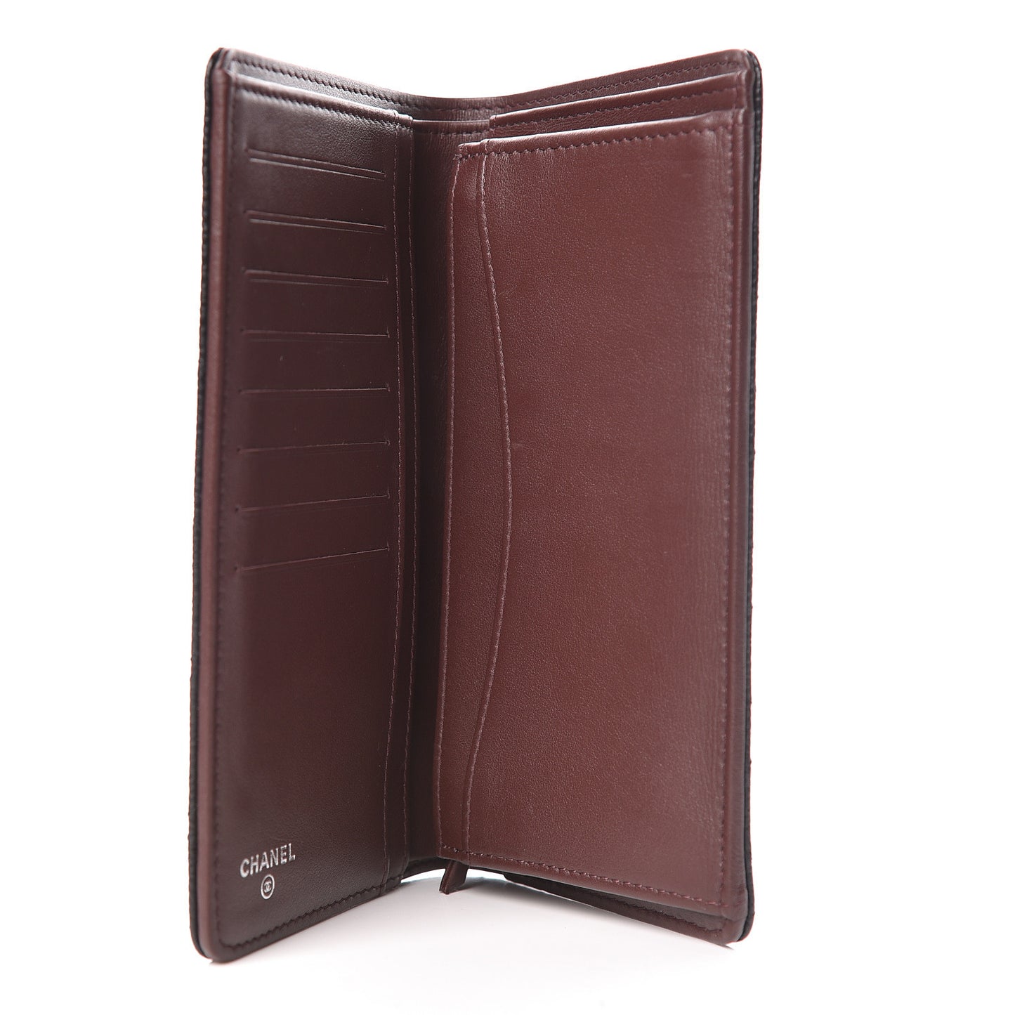 Caviar Quilted Yen Wallet Black