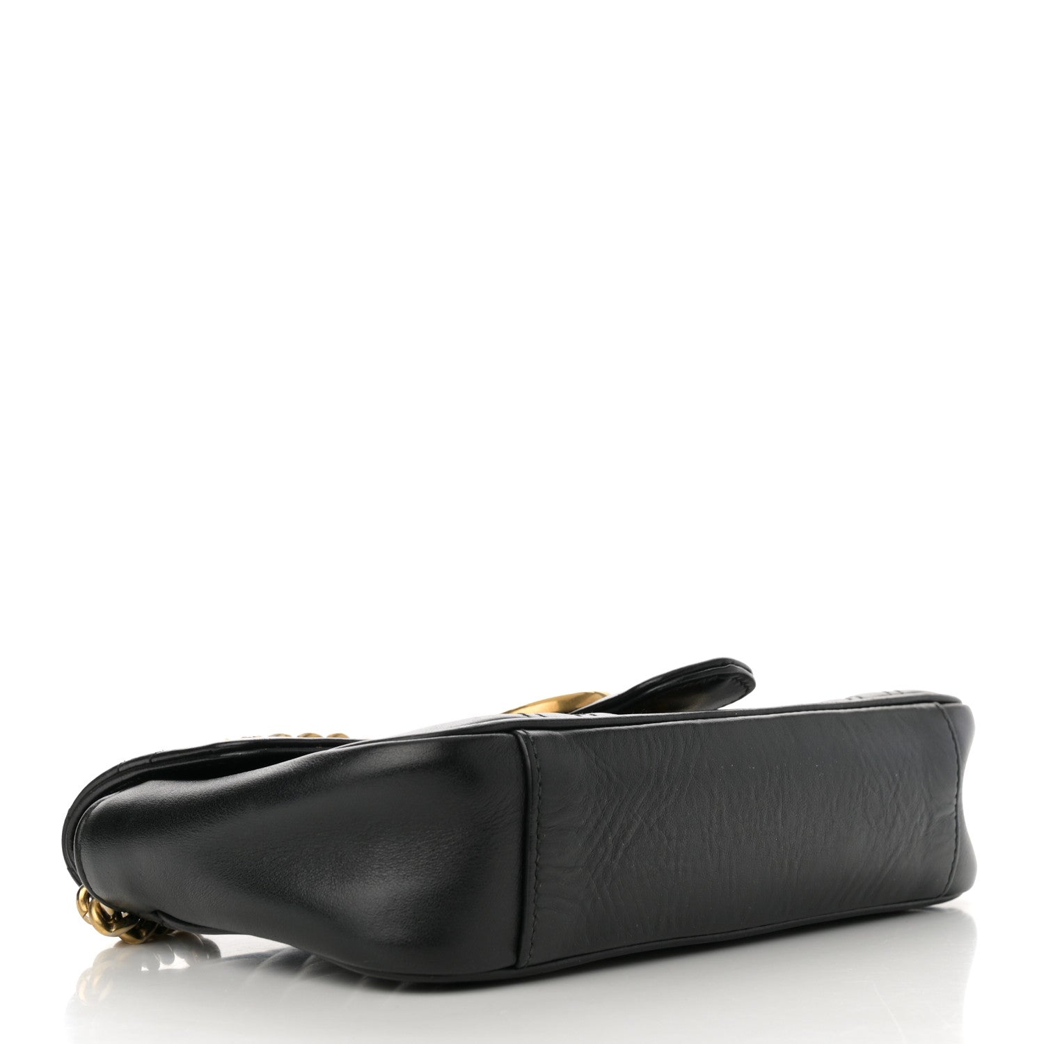 Gucci Calfskin Matelasse Mini GG Marmont Shoulder Bag Black 4 of 13