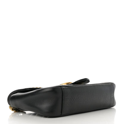 Gucci Calfskin Matelasse Mini GG Marmont Shoulder Bag Black 4 of 13