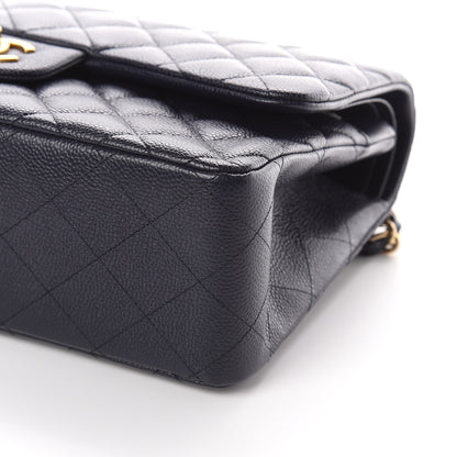 Chanel Caviar Quilted Jumbo Double Flap Navy Blue 8 of 8