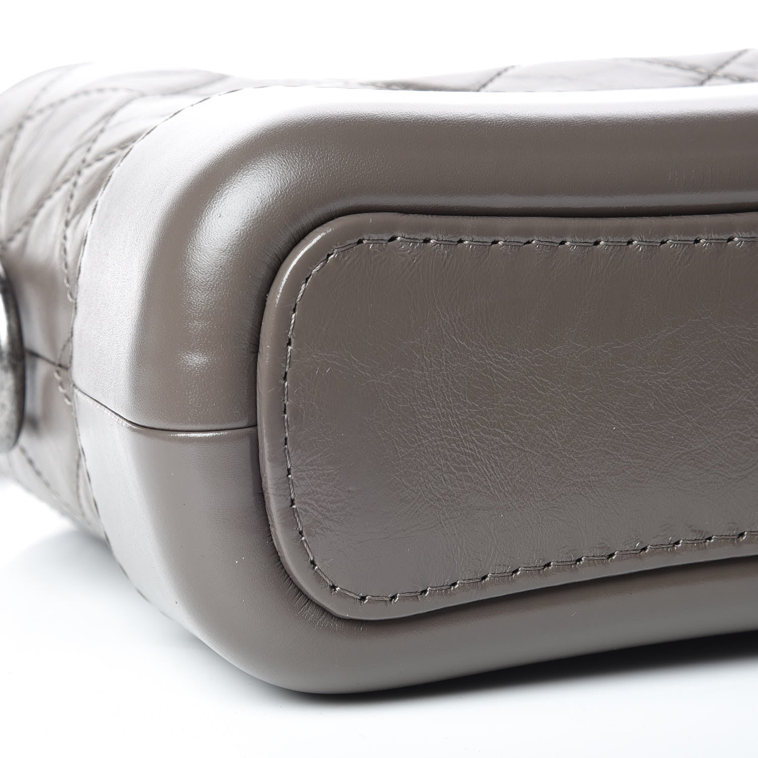 Chanel Aged Calfskin Quilted Small Gabrielle Hobo Grey 5 of 10