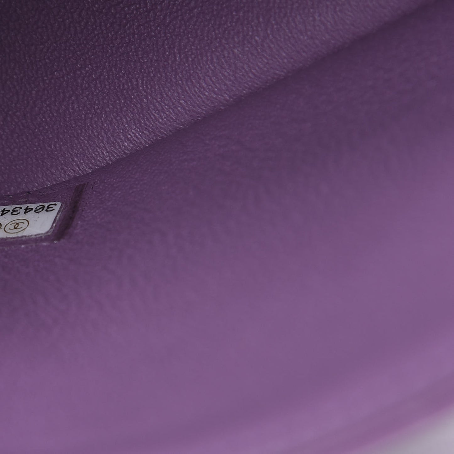 Lambskin Quilted Mini Rectangular Flap Purple