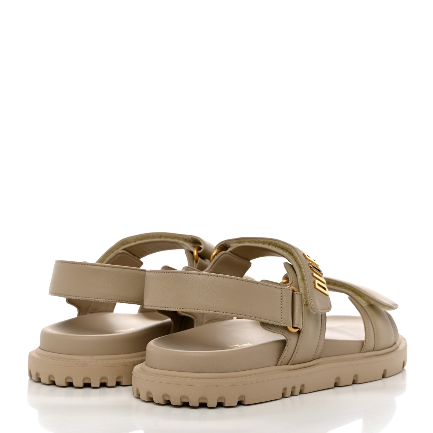 Lambskin Dioract 10mm Sandals 40 Beige