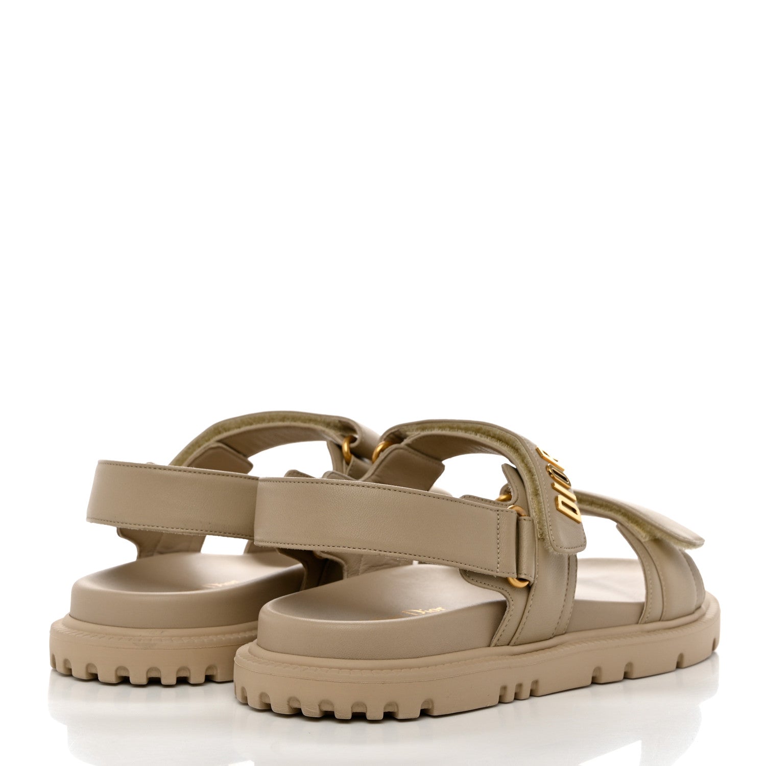 Christian Dior Lambskin Dioract 10mm Sandals 40 Beige 4 of 8