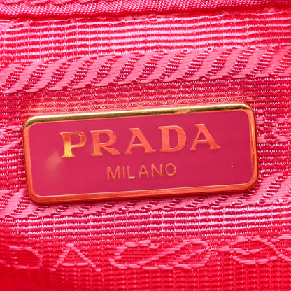 Prada Saffiano Tessuto Nylon Vela Bucket Wristlet Ibisco 6 of 6