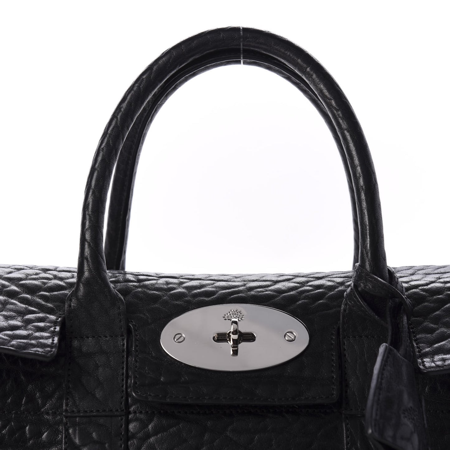 Shrunken Calfskin Mini Bayswater Buckle Black