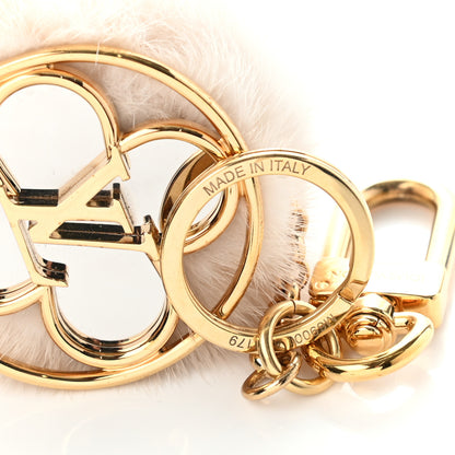 Louis Vuitton Fur Flower FInesse Bag Charm Key Holder White 4 of 6