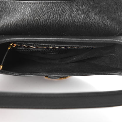 Christian Dior Grained Calfskin Saddle Bag Black 5 of 14