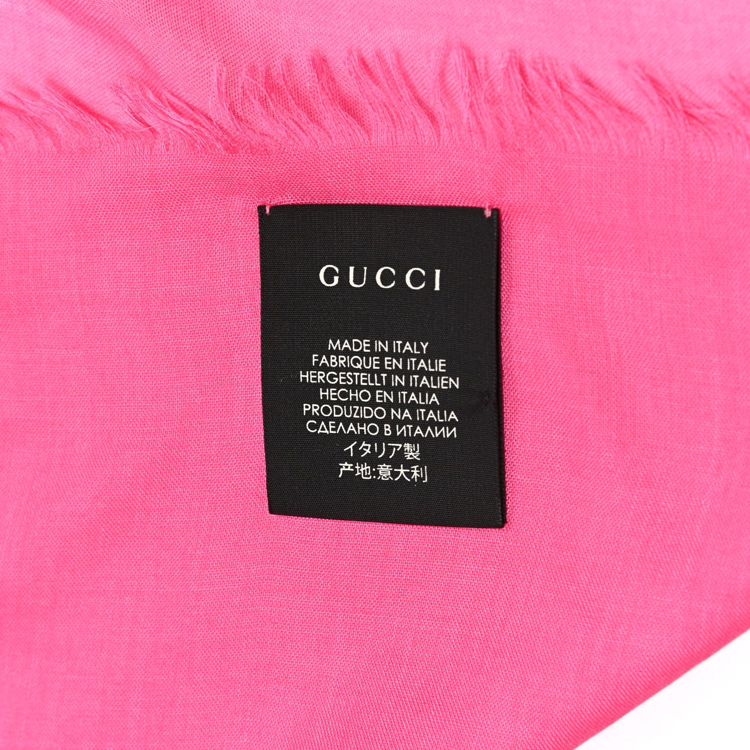 Gucci Modal Silk Gucci Two Shawl Fuxia 3 of 3