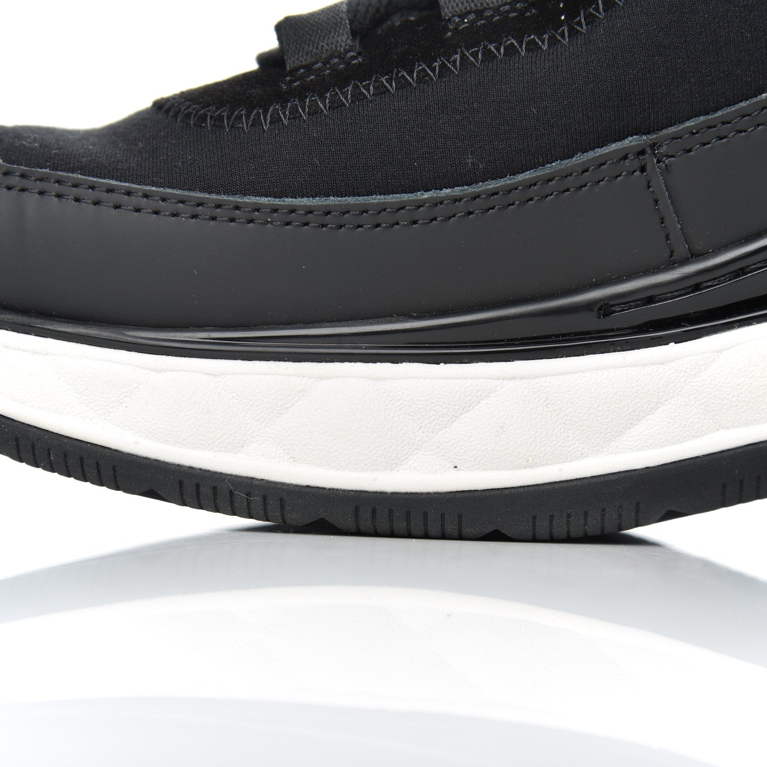 Chanel Velvet Calfskin Mixed Fibers CC Sneakers 38.5 Black 11 of 17