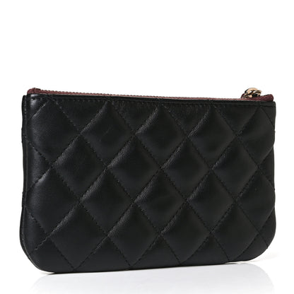 Chanel Lambskin Quilted Small Cosmetic Case Black 2 of 8