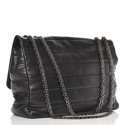 Chanel Lambskin Horizontal Quilt Jumbo Mademoiselle Flap Black 4 of 14