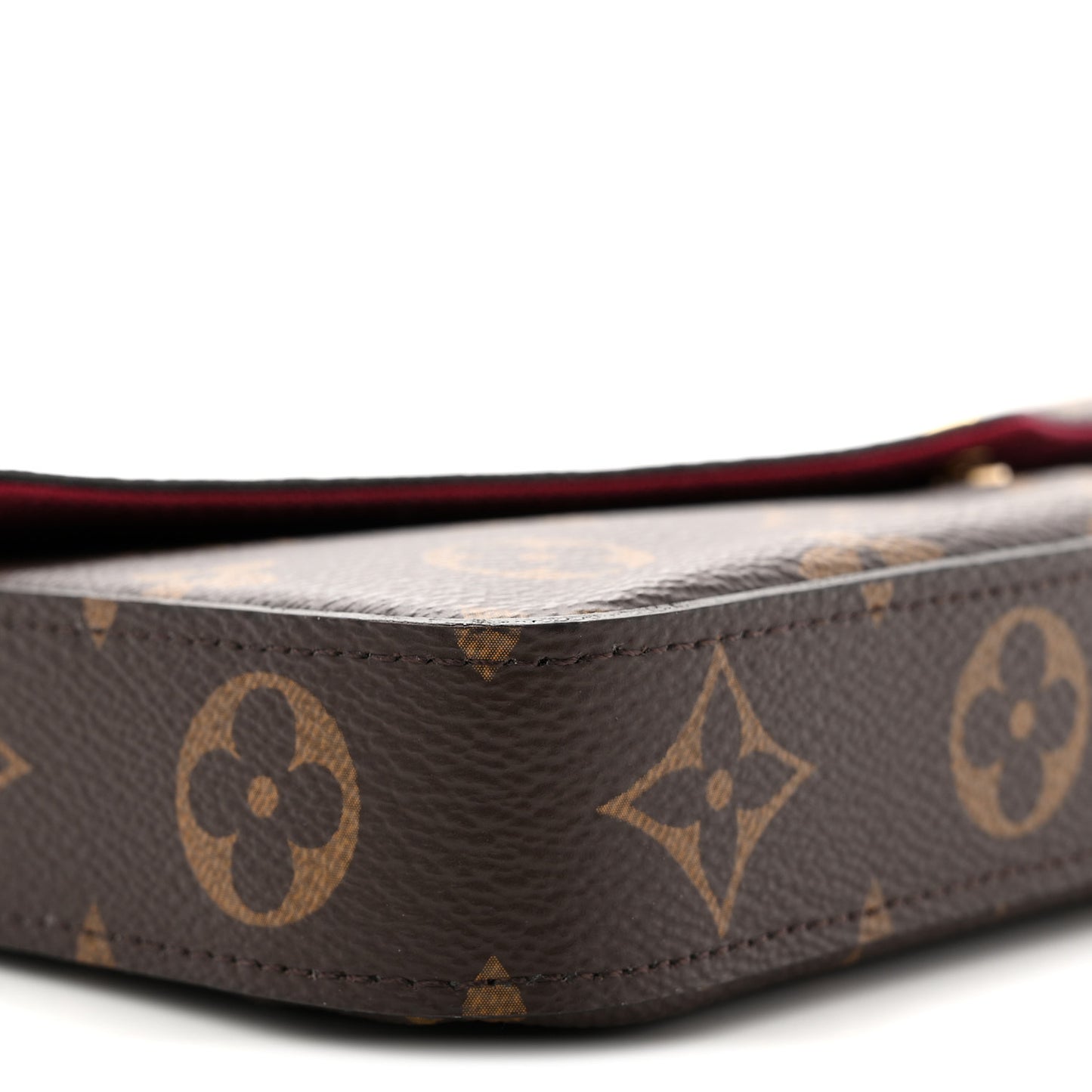 Monogram Pochette Felicie Chain Wallet Fuchsia
