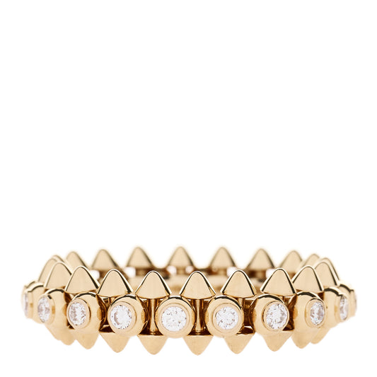 18K Pink Gold Diamond MM Clash De Cartier Ring 57 8