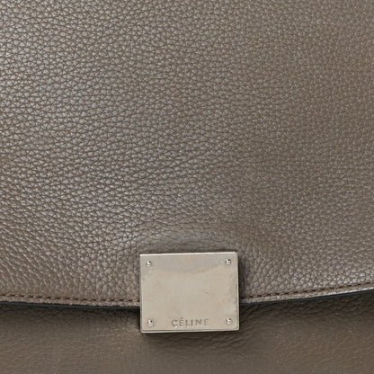 Celine Smooth Calfskin Suede Large Tri-Color Trapeze Brown 7 of 24