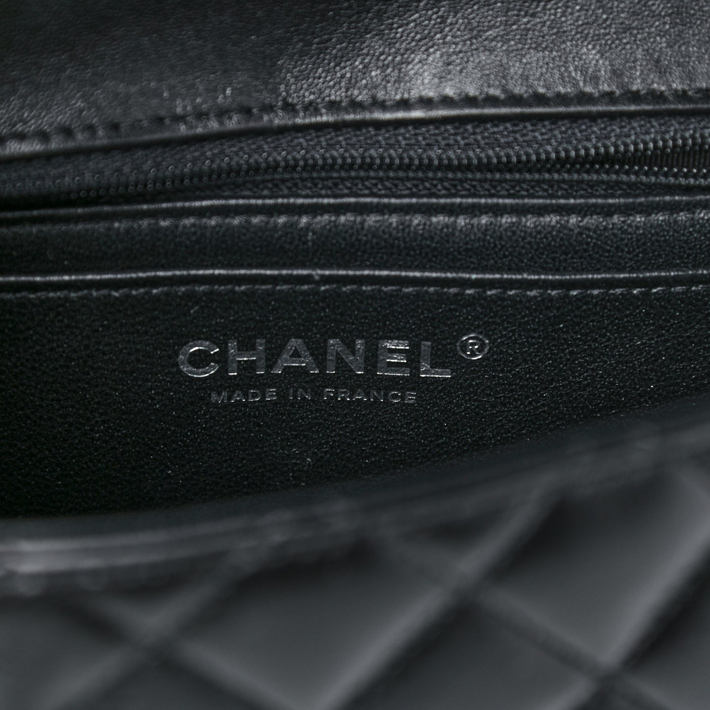 Lambskin Quilted Mini Square Flap Black