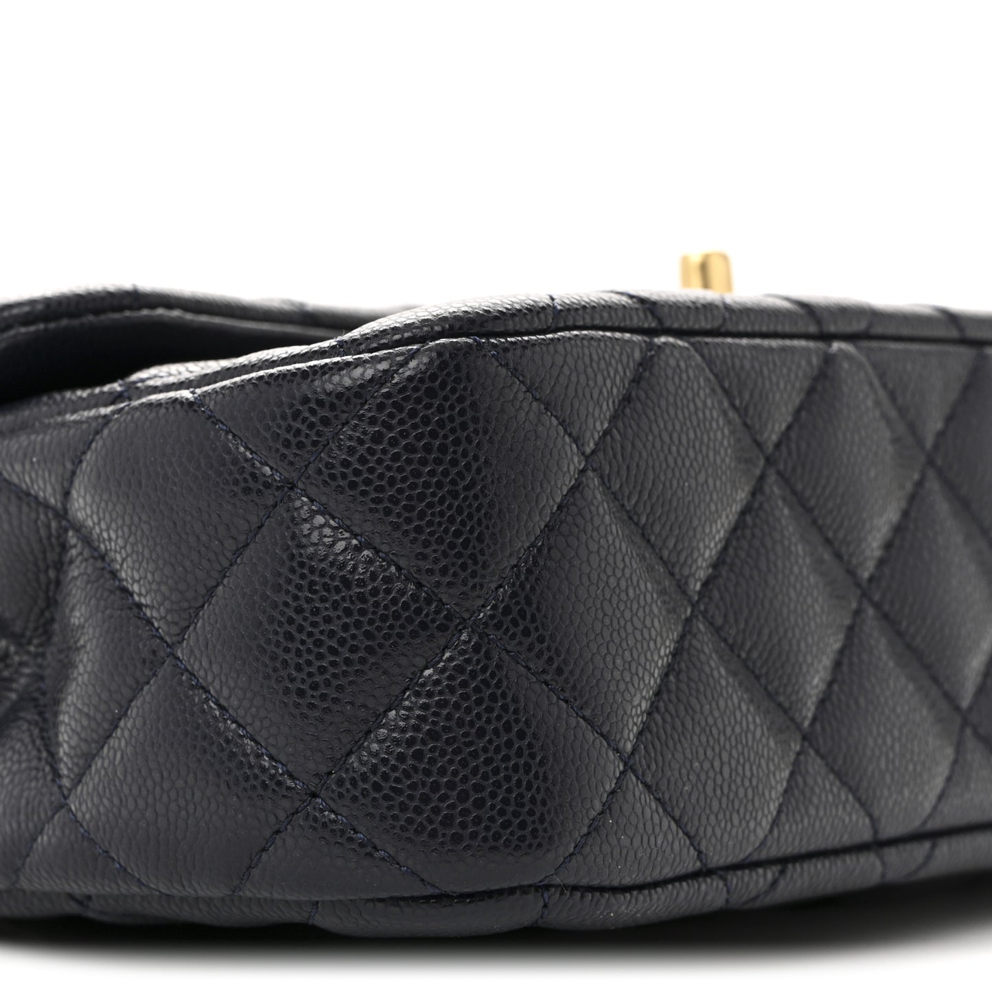 Caviar Quilted Small Handy CC Flap Navy