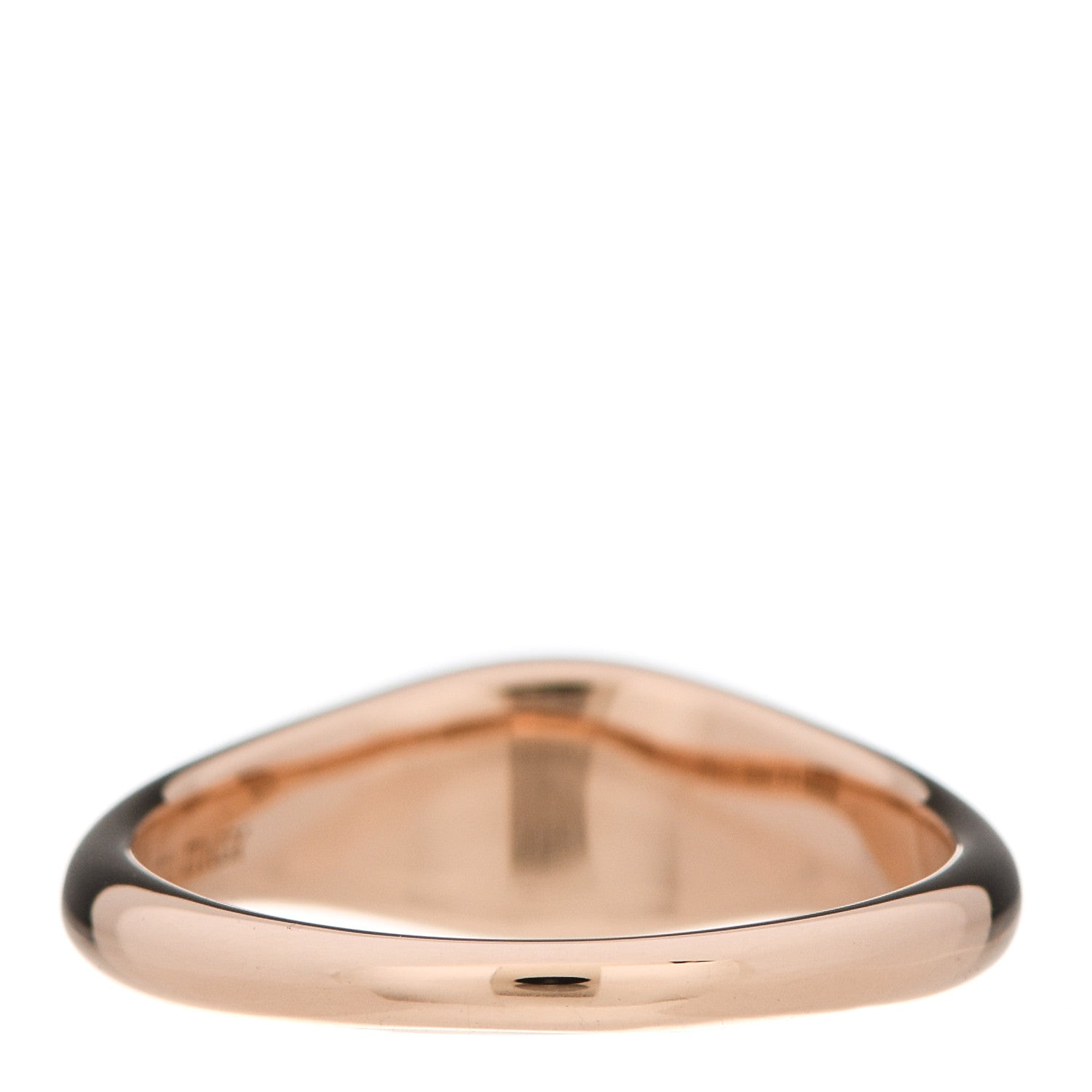 Tiffany 18K Rose Gold Diamond Micro Oval Signet Ring 49 5 3 of 5