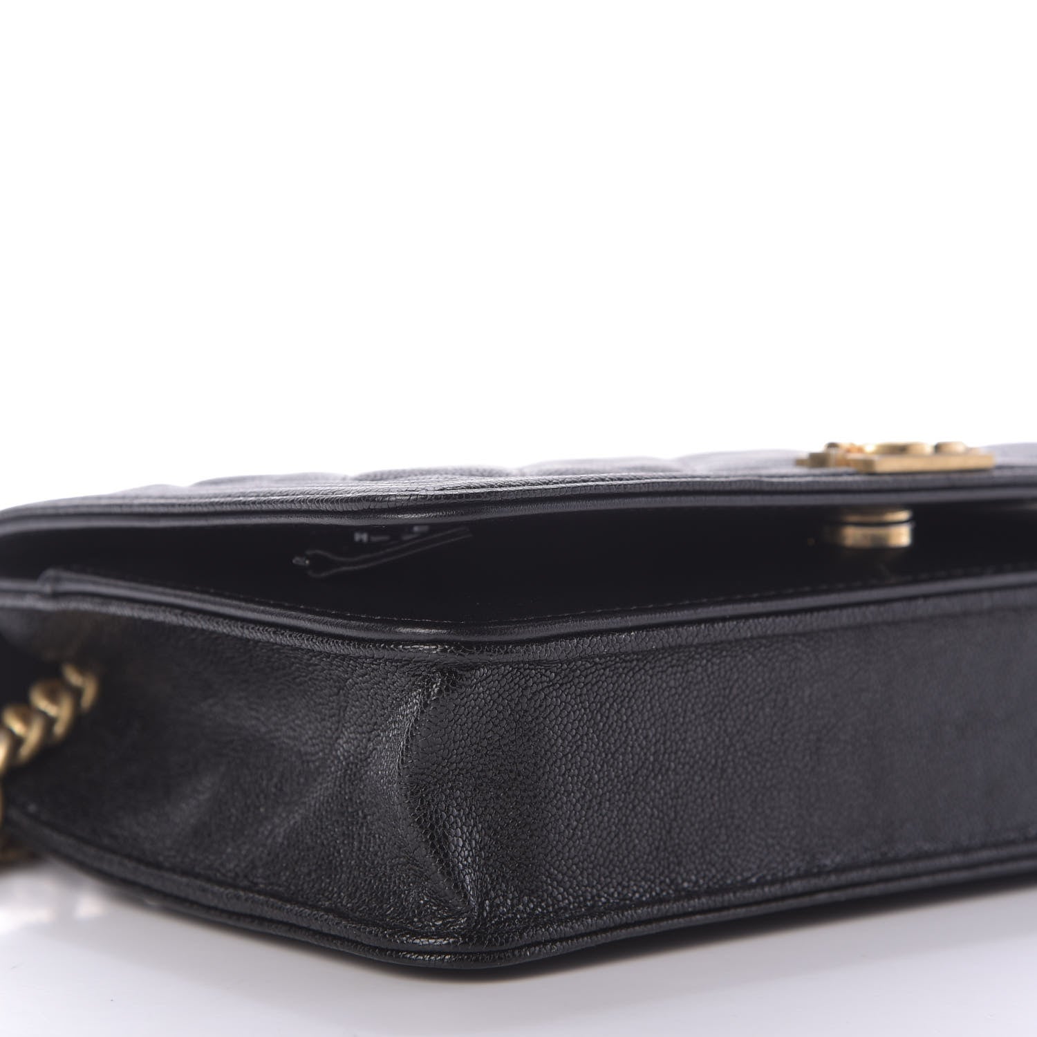 Chanel Caviar Quilted Boy Wallet On Chain WOC Black 6 of 11
