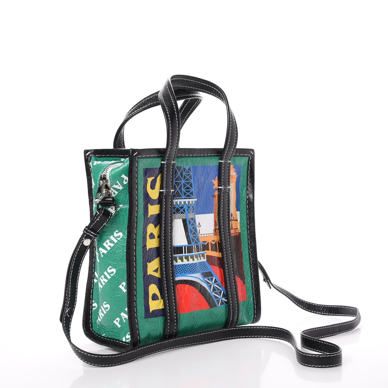 Balenciaga Agneau Arena Paris Print XS Bazar Shopper Tote 3 of 7