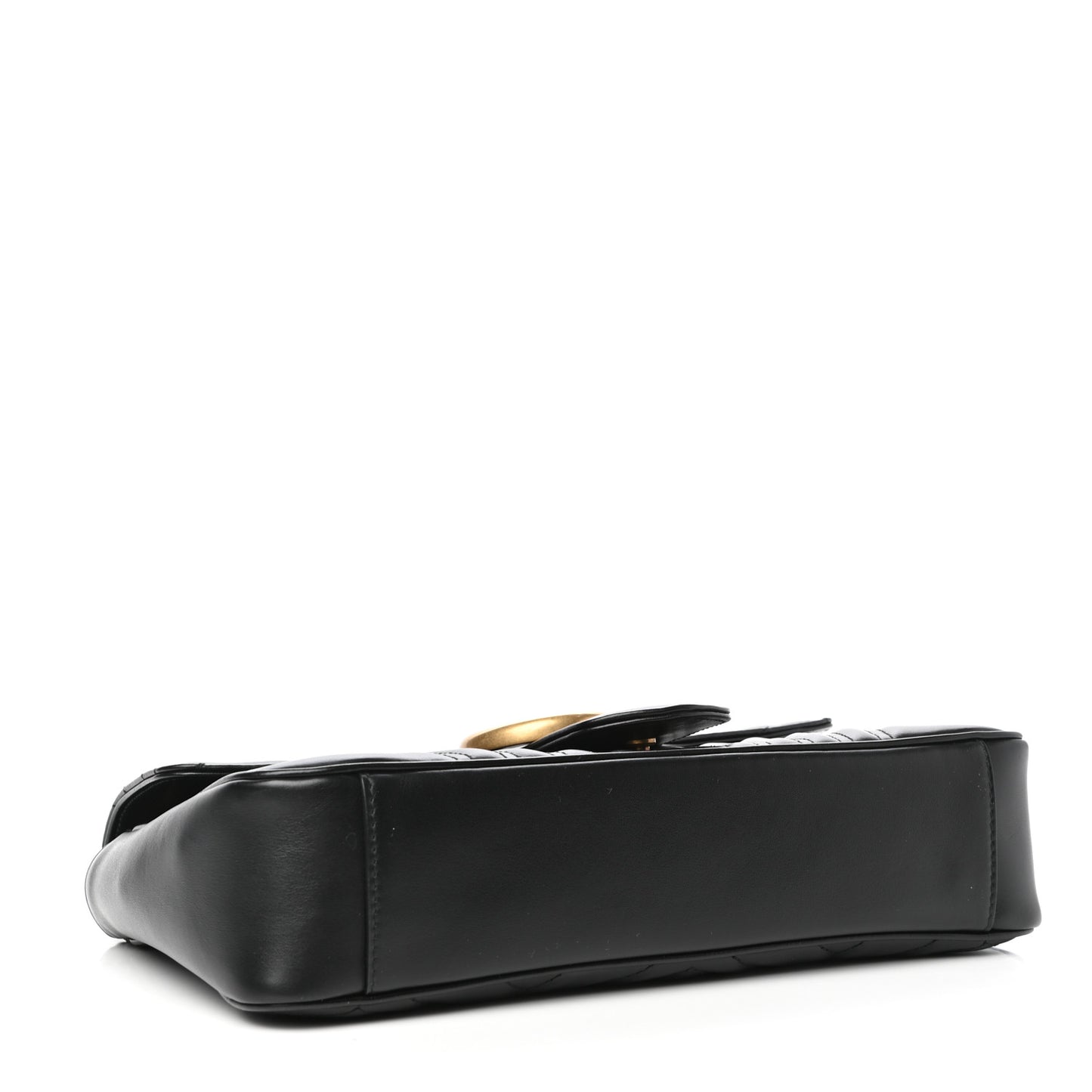 Calfskin Matelasse Medium GG Marmont Shoulder Bag Black