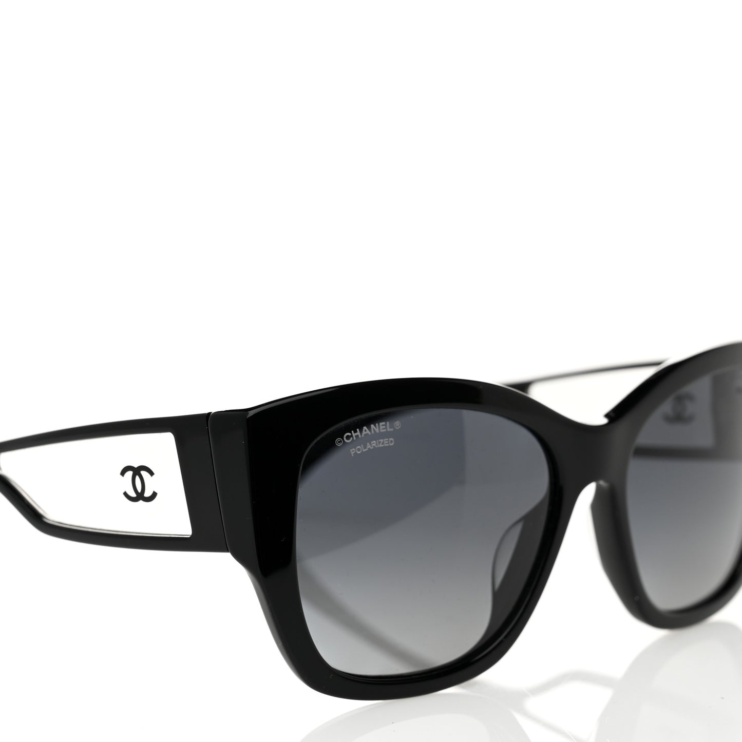 Acetate Polarized Butterfly Signature CC Sunglasses 5429-A Black