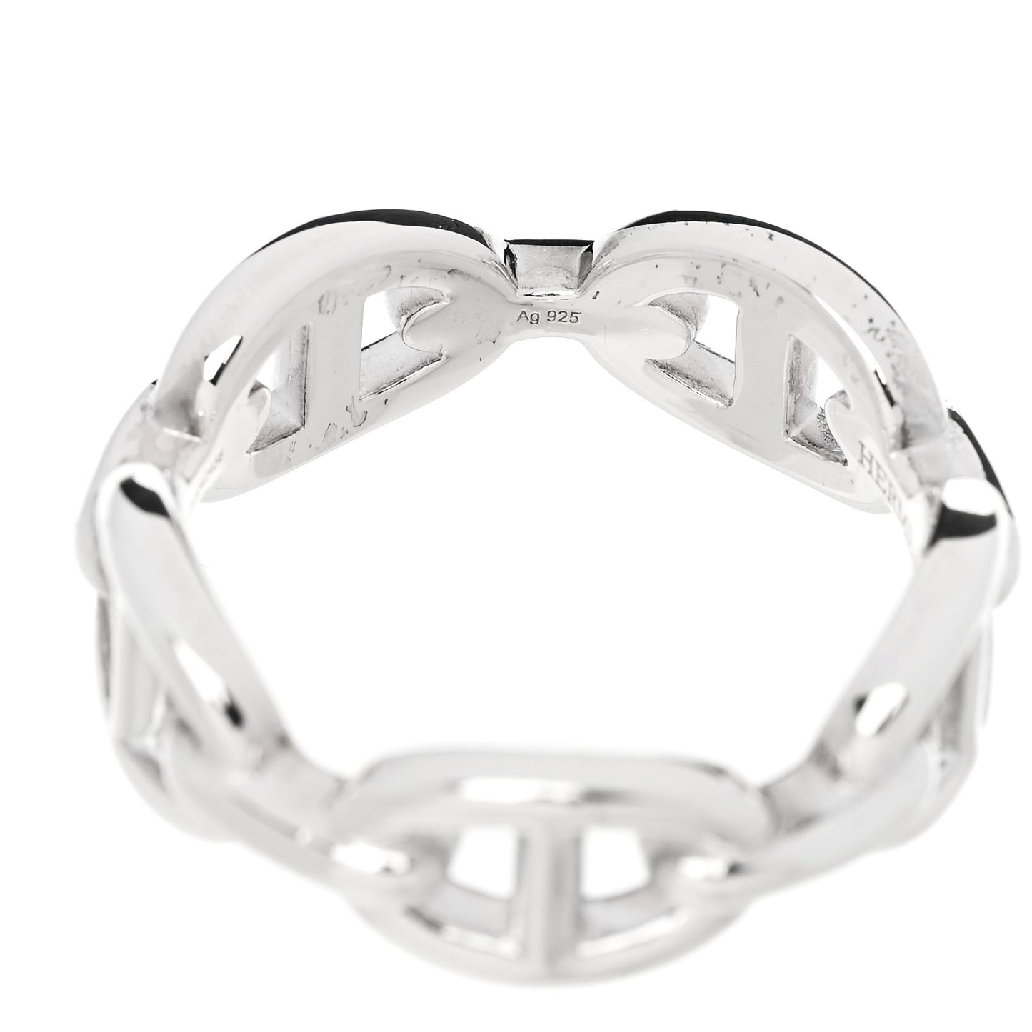 Sterling Silver PM Chaine d'Ancre Enchainee Band Ring 58 8.5