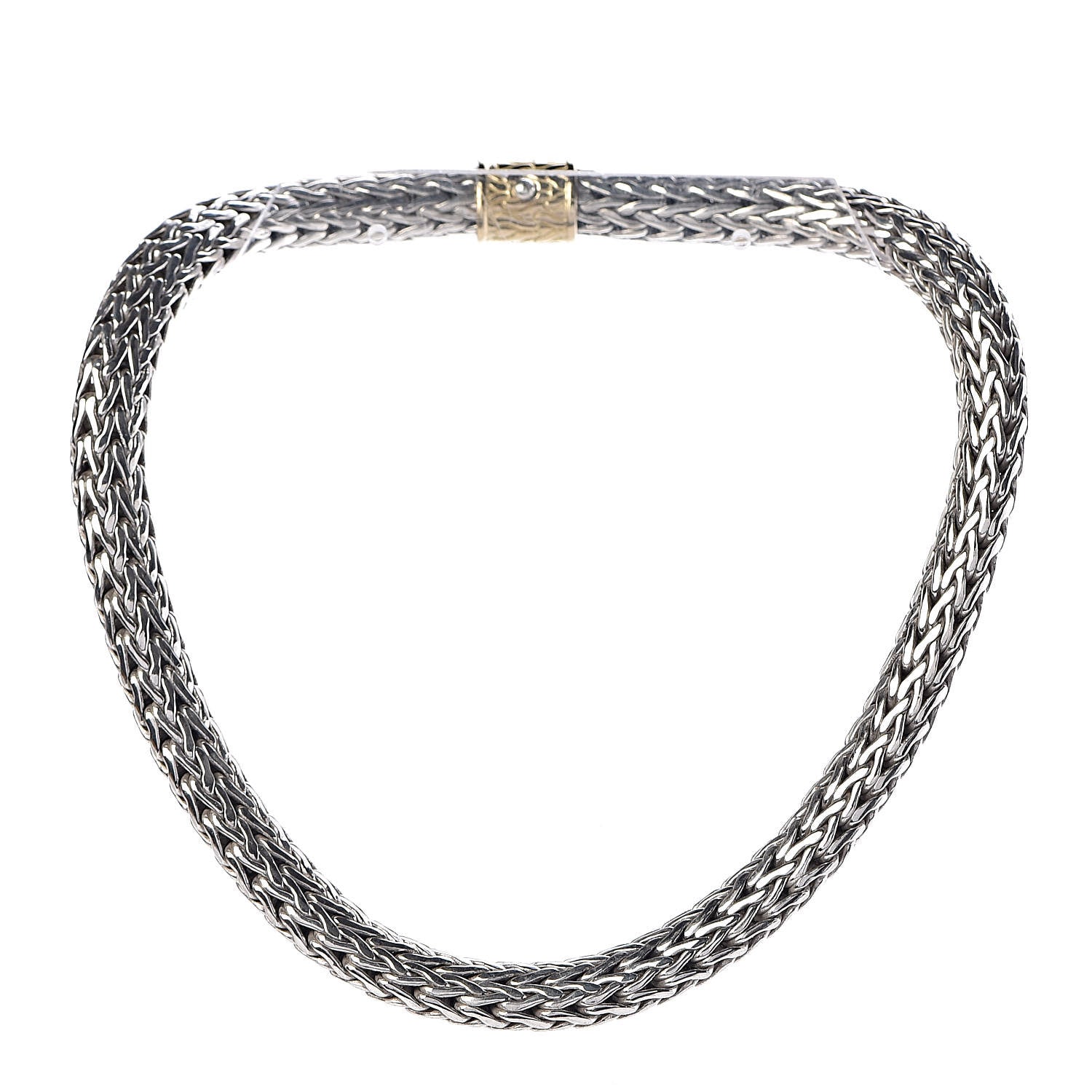 John Hardy Sterling Silver 18K Yellow Gold 11mm Classic Chain Necklace 1 of 5