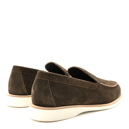 Hermes Suede Calfskin Mens Low Loafers 41.5 Ecorce 5 of 10