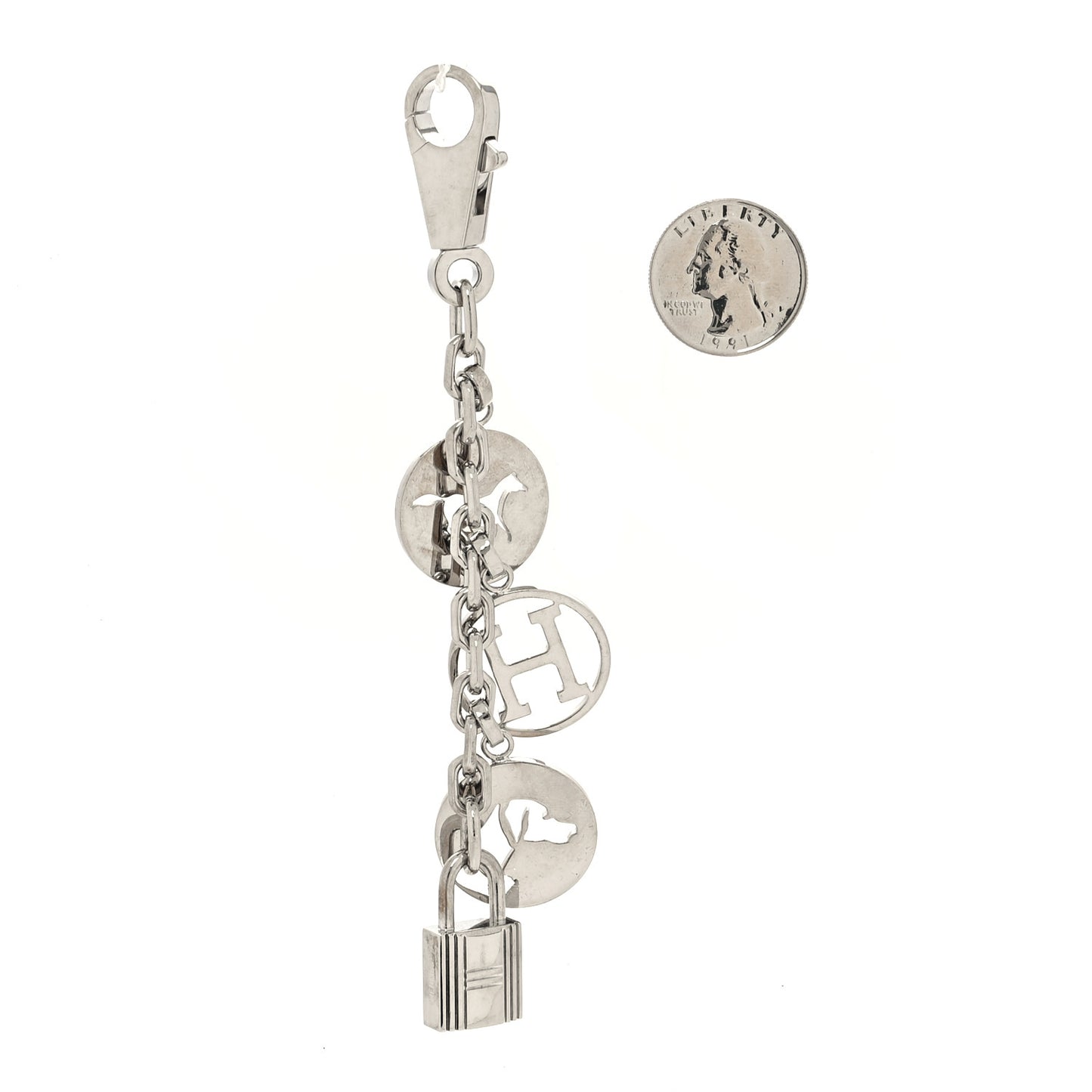 Palladium Breloque Bag Charm Silver