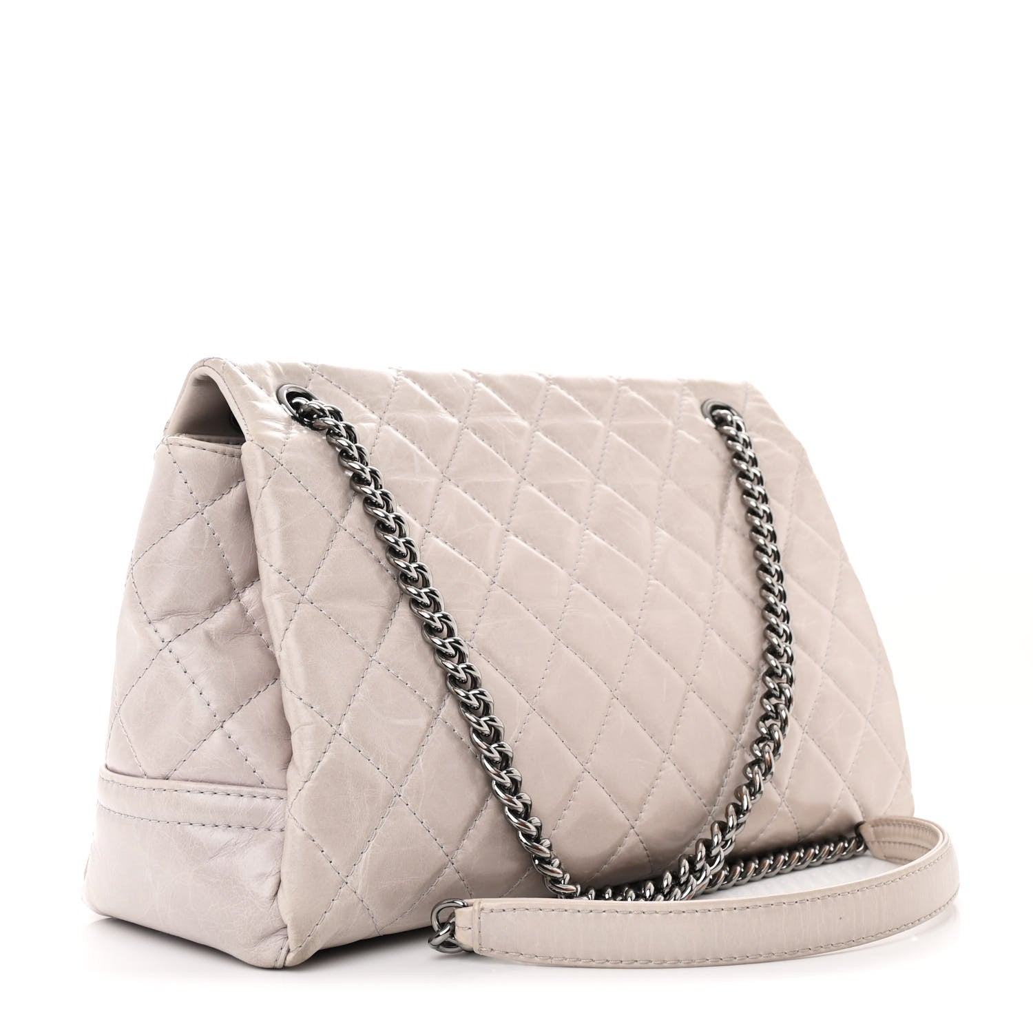 Chanel Glazed Calfskin Quilted Medium Lady Pearly Flap Light Beige 3 of 15
