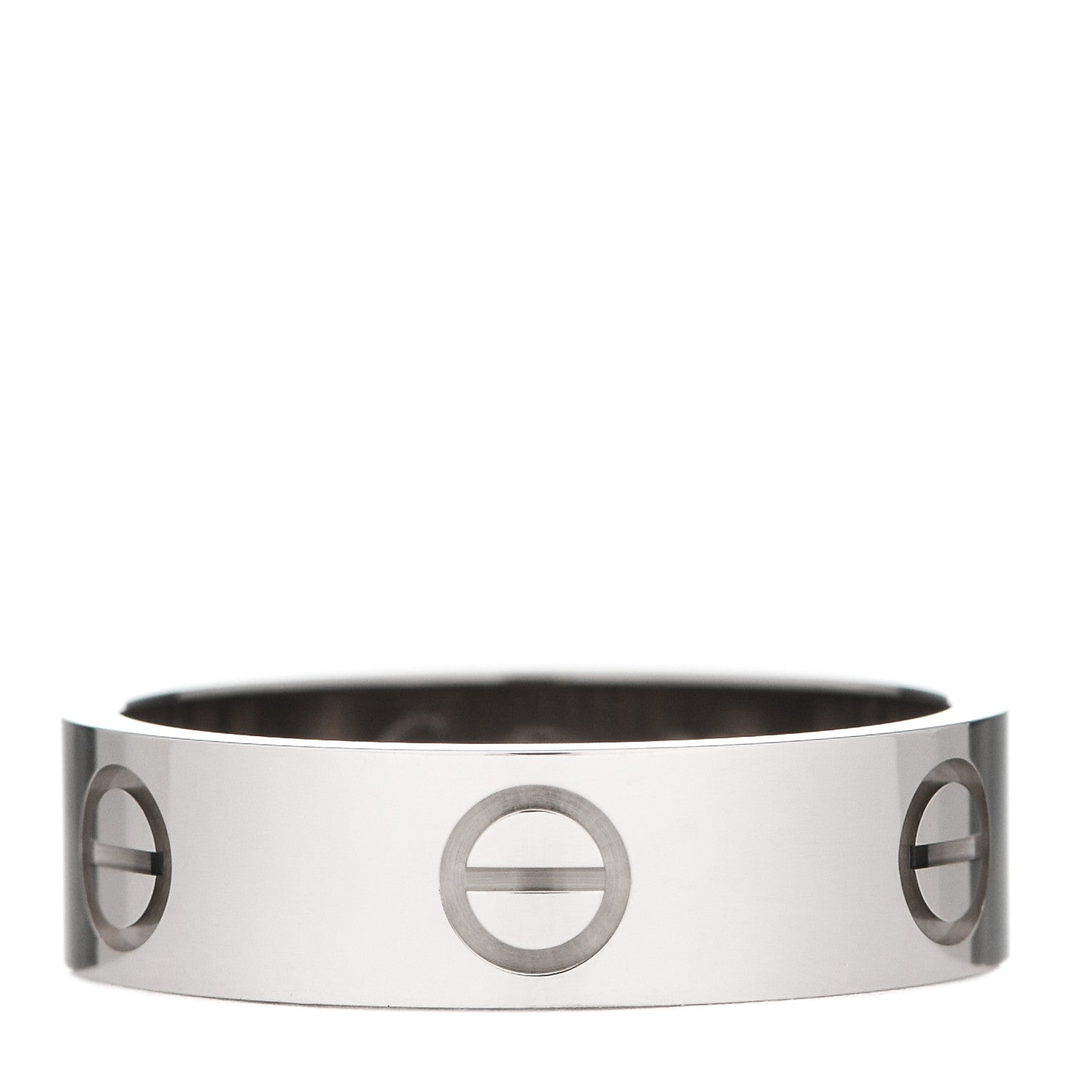 Cartier 18K White Gold 5.5mm LOVE Ring 56 7.5 1 of 5