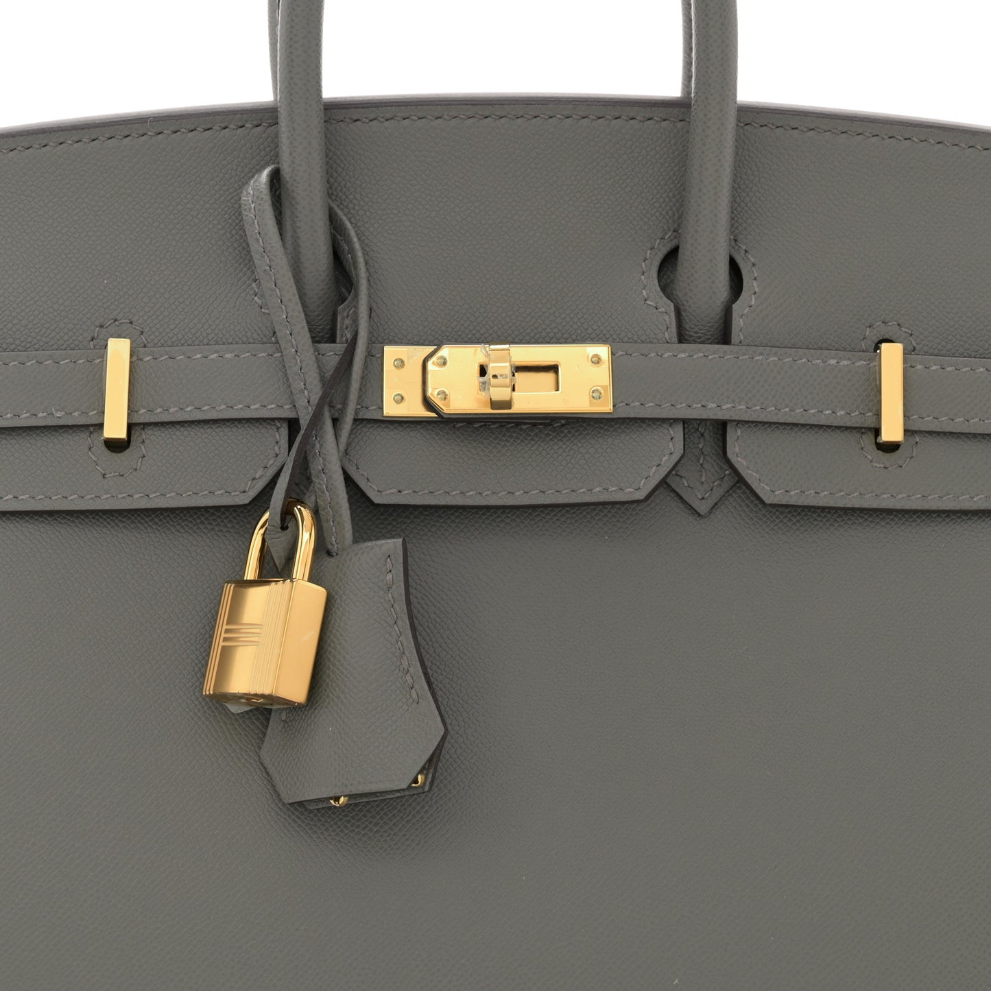Madame Calfskin Birkin Sellier 25 Gris Meyer