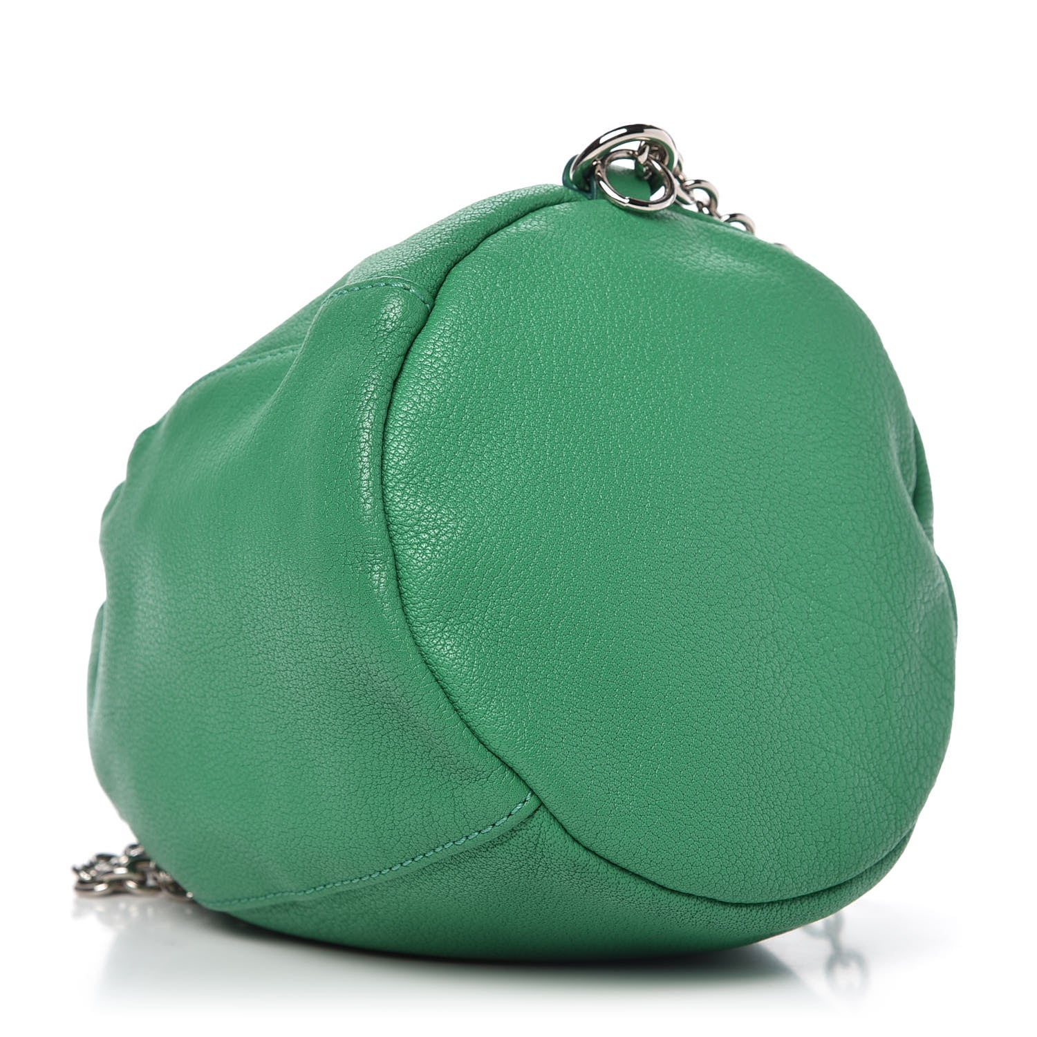 Mulberry Calfskin Georgia May Jagger Biker Pouch Emerald Green 4 of 9
