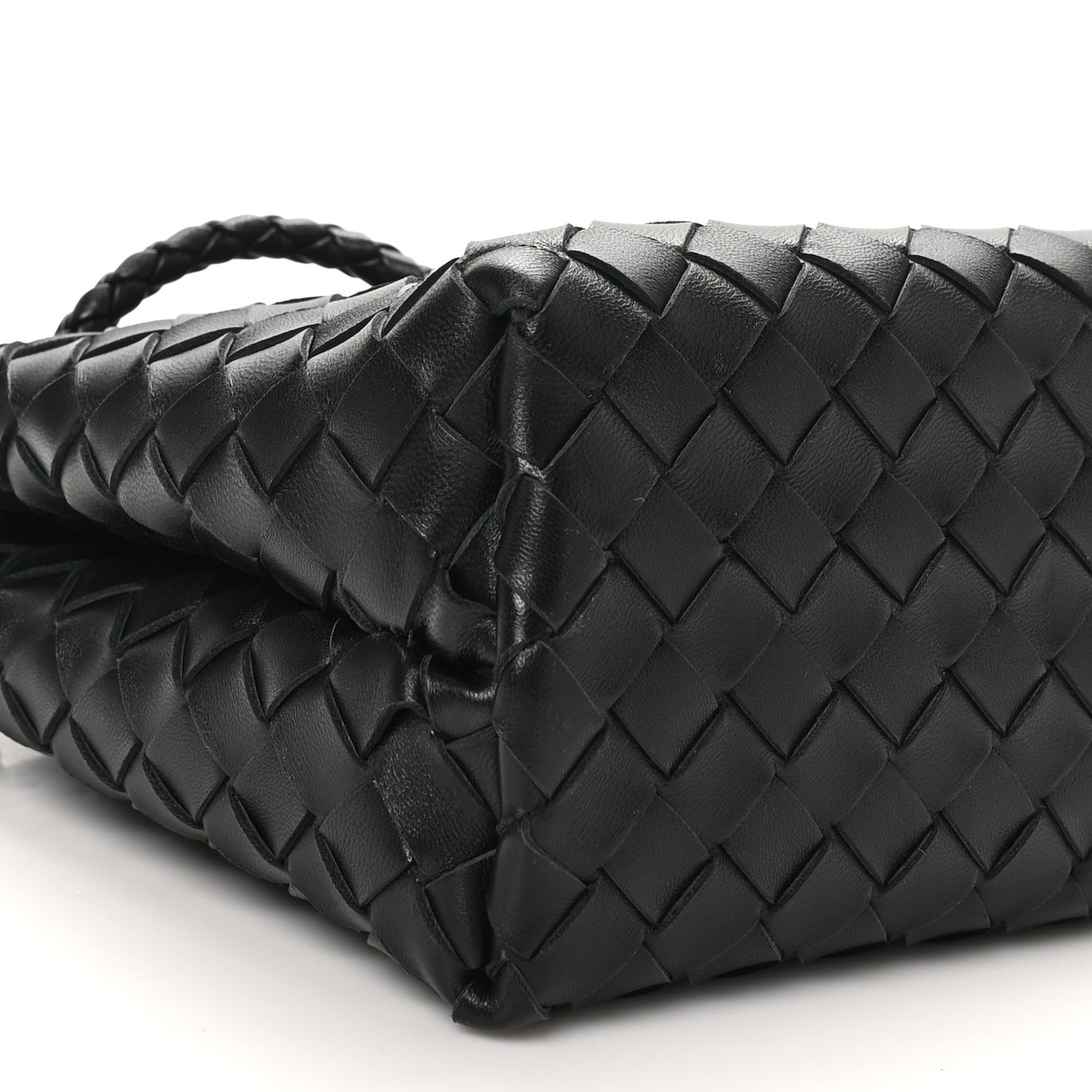 Nappa Intrecciato Small Andiamo Shoulder Bag Black
