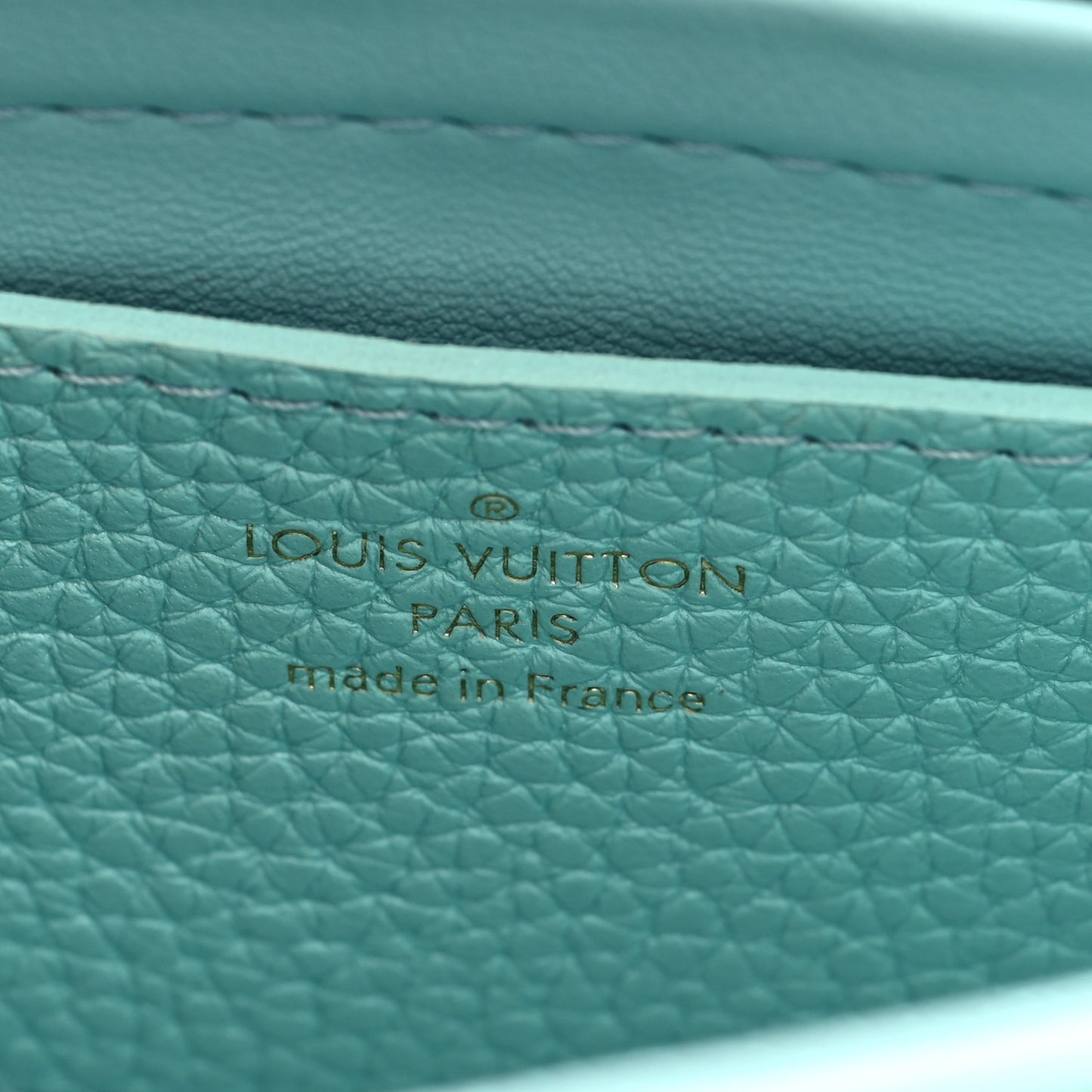 Iridescent Grained Calfskin Summer Splash Twist MM Blue
