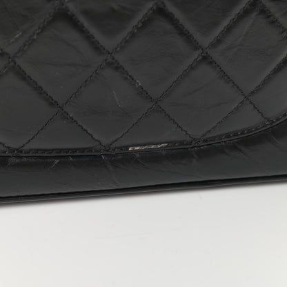 Chanel Aged Calfskin Quilted Shoulder Bag Black 12 of 13