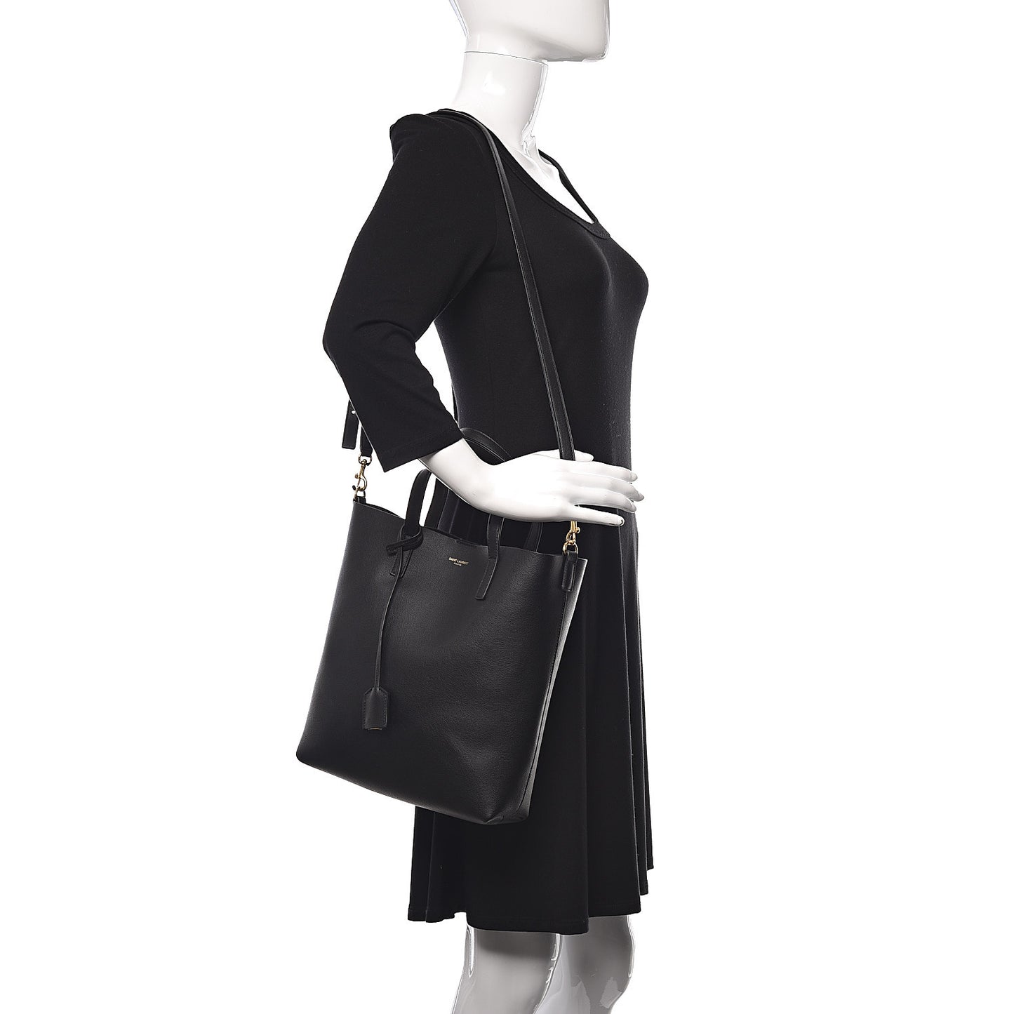 Calfskin Toy Shopping Tote Black