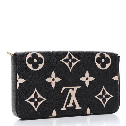Louis Vuitton Empreinte Monogram Giant Crafty Pochette Felicie Black Creme 3 of 7