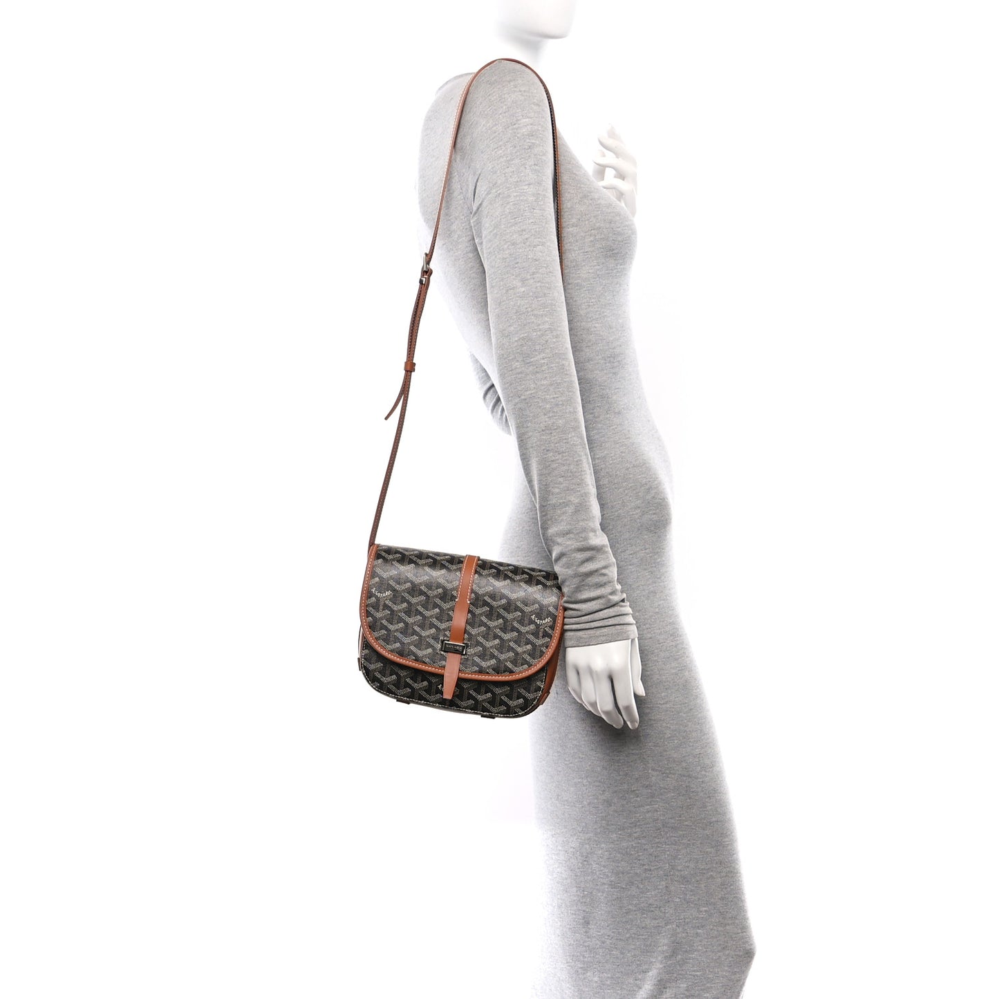 Goyardine Belvedere II PM Messenger Bag Black Gold