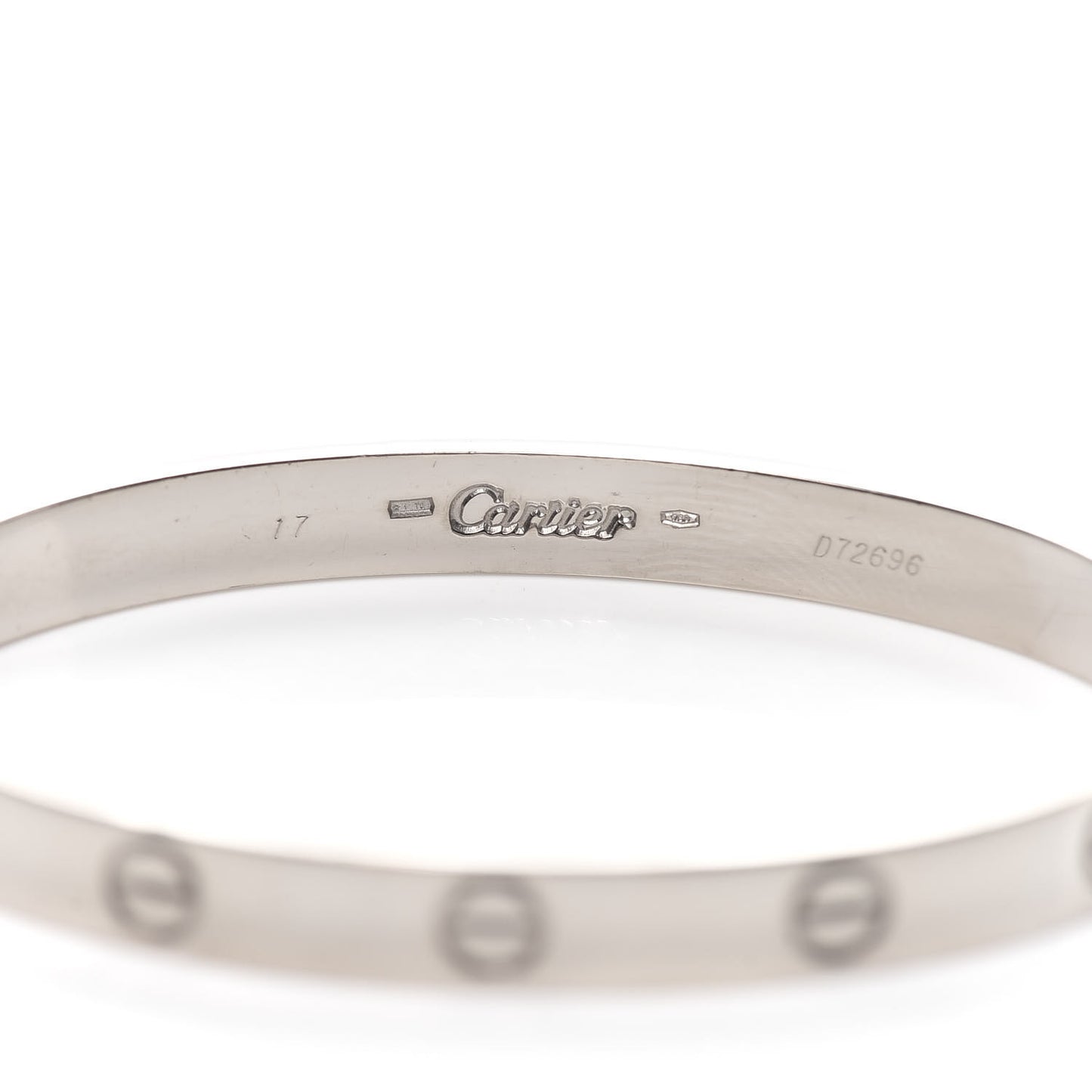 18K White Gold LOVE Bracelet 17