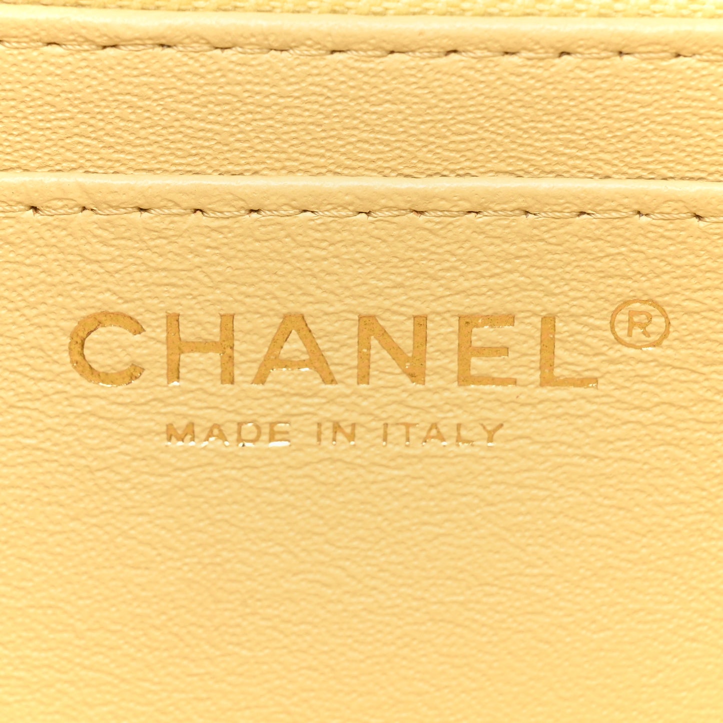 Lambskin Quilted Mini Rectangular Flap Yellow