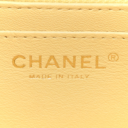 Chanel Lambskin Quilted Mini Rectangular Flap Yellow 6 of 17