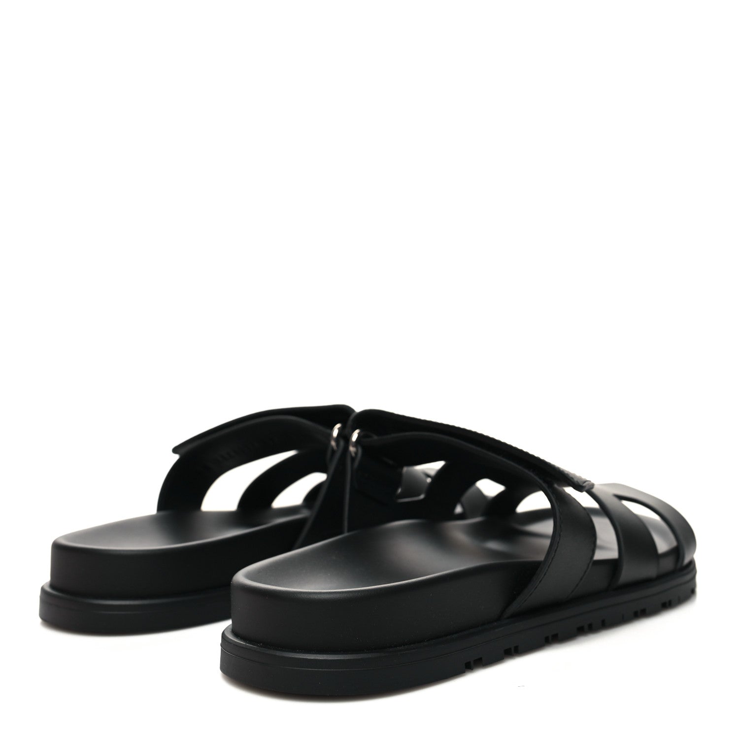 Hermes Calfskin Womens Chypre Sandals 39 Black 4 of 9