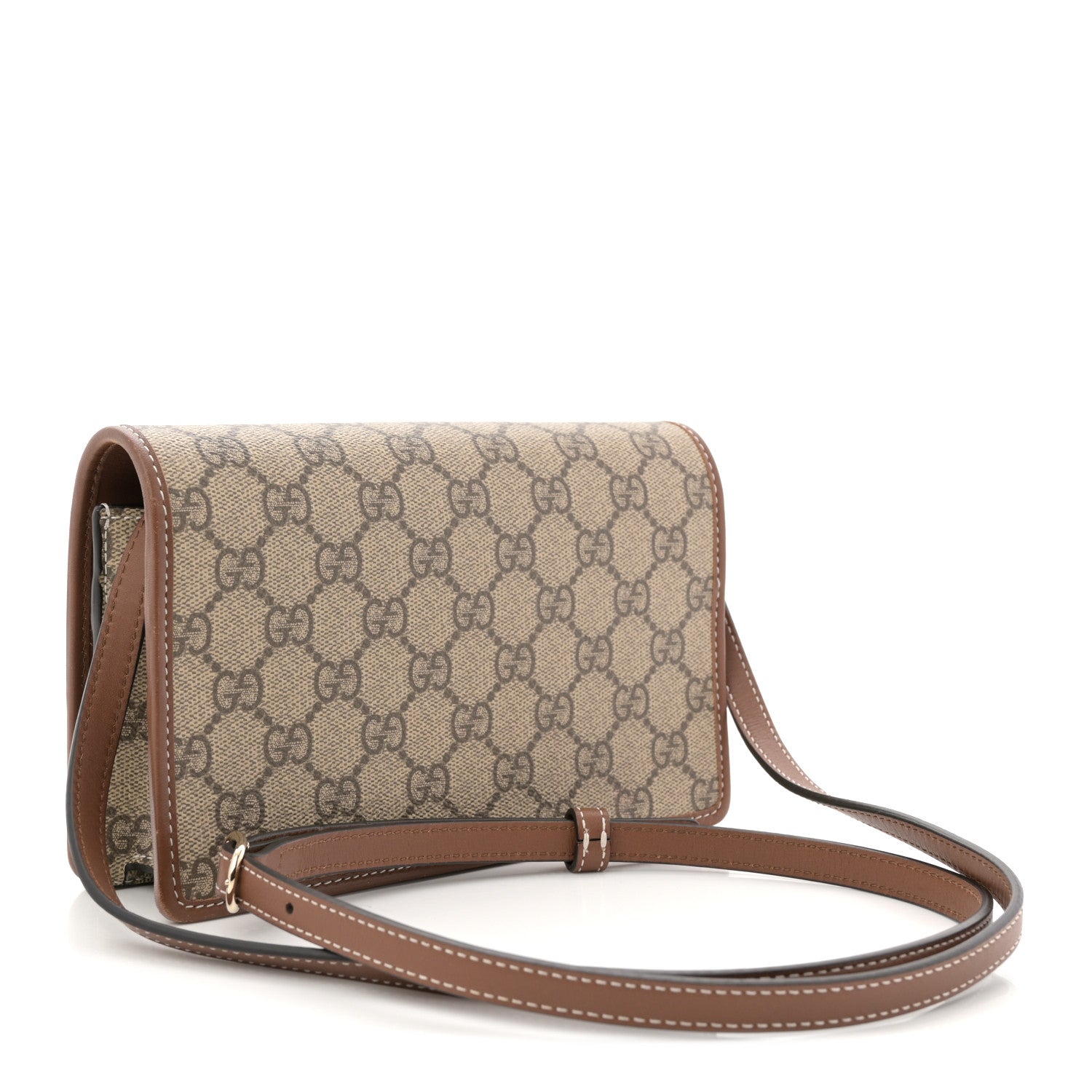 グッチメッセージバックGG Supreme Monogram Leather Gucci GG Supreme Monogram Textured Calfskin Emblem Super Mini