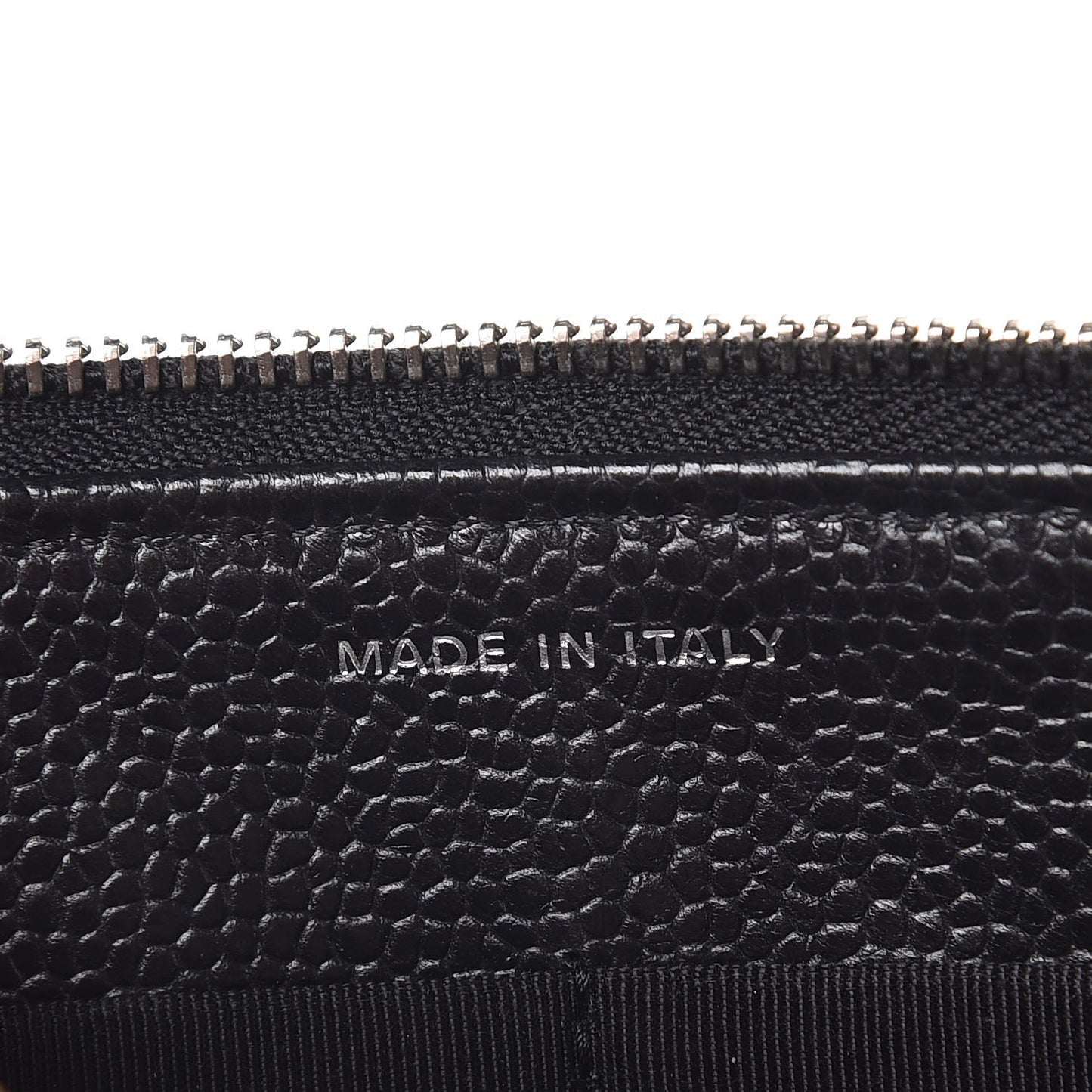 Caviar Quilted Large Zipped Clutch Black