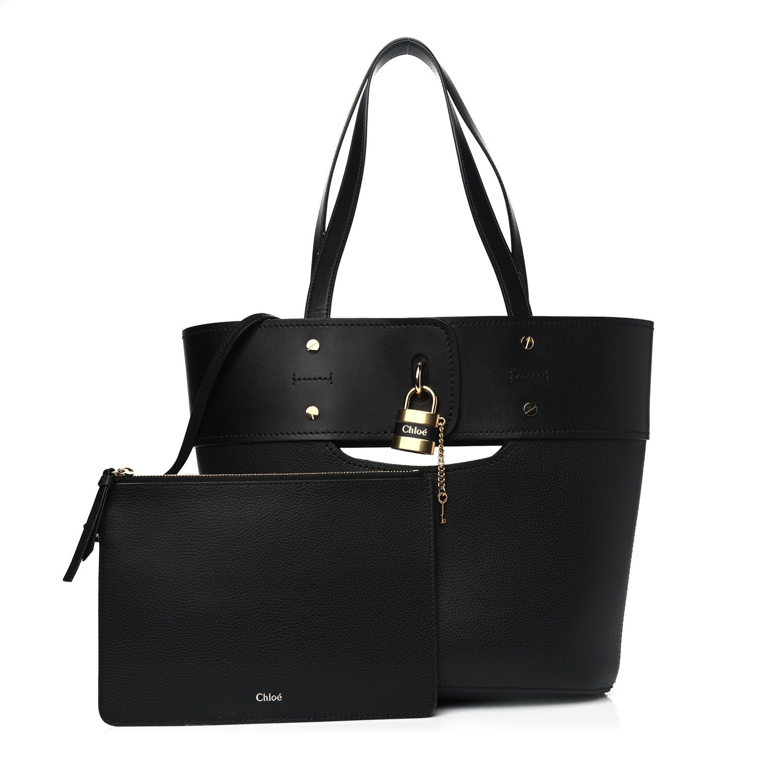 Chloe Smooth Grained Calfskin Small Aby Tote Black 1 of 13